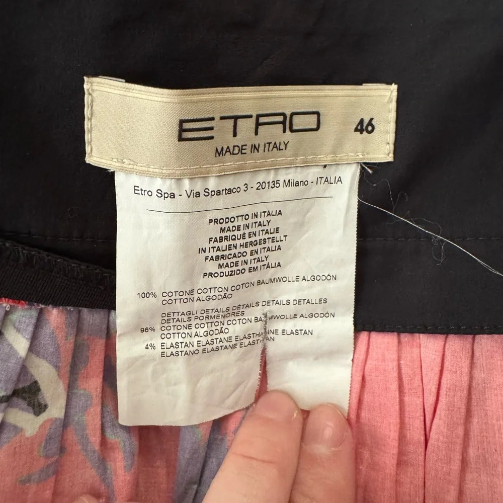 Etro Vibrant Midi Skirt with Purple, Red and Green Accents - Picture 2 of 8